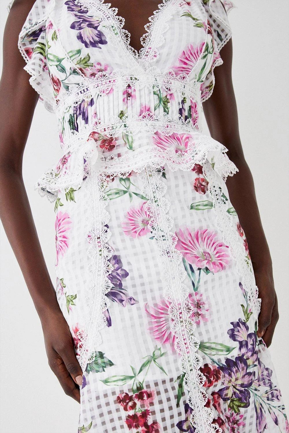 Coast Fishtail Skirt Ruffle Organza Midi Dress 5 Coast Fishtail Skirt Ruffle Organza Midi Dress - Image 3