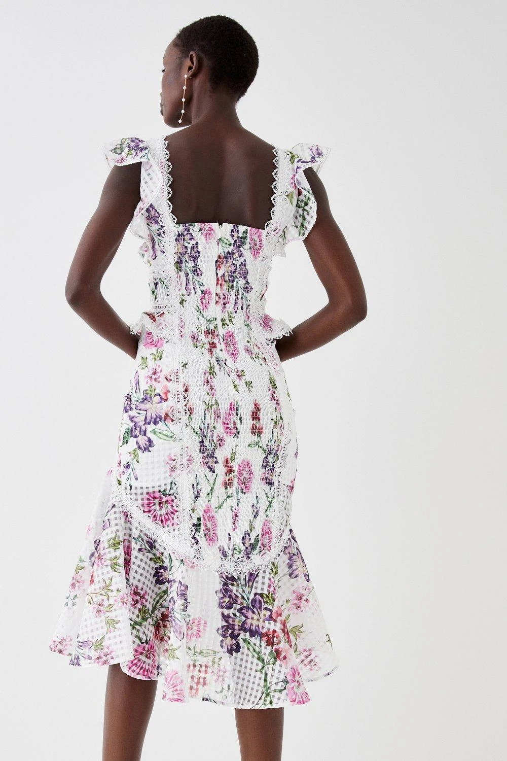 Coast Fishtail Skirt Ruffle Organza Midi Dress 6 Coast Fishtail Skirt Ruffle Organza Midi Dress - Image 4