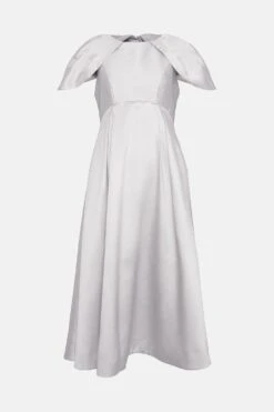 Coast Cape Sleeve Twill Midi Dress 9 Coast Cape Sleeve Twill Midi Dress -Simply Feminine Shop bcc04906 silver xl 3