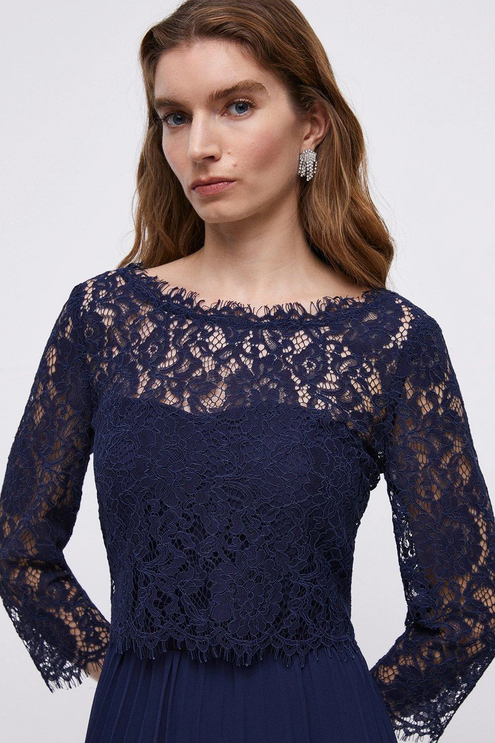 Coast Petite Removable Lace Top Bandeau Bridesmaid Dress 4 Coast Petite Removable Lace Top Bandeau Bridesmaid Dress - Image 2