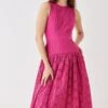 Coast Panelled Drop Waist Broderie Midi Dress 1 Coast Panelled Drop Waist Broderie Midi Dress -Simply Feminine Shop bcc04930 pink xl b