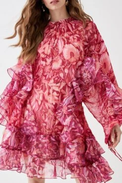 Coast Alexandra Farmer Organza Ruffle Mini Dress 8 Coast Alexandra Farmer Organza Ruffle Mini Dress -Simply Feminine Shop bcc04935 red xl 2