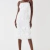 Coast Premium 3d Floral Midi Dress With Jewelled Straps -Simply Feminine Shop bcc05038 ivory xl