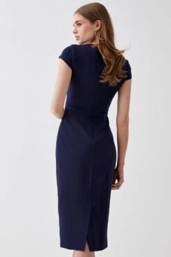 Coast Square Neck Ponte Midi Dress 8 Coast Square Neck Ponte Midi Dress -Simply Feminine Shop bcc05065 navy xl 2