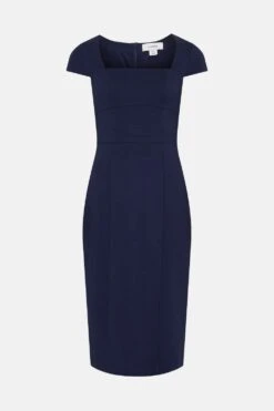 Coast Square Neck Ponte Midi Dress 9 Coast Square Neck Ponte Midi Dress -Simply Feminine Shop bcc05065 navy xl 3