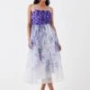 Coast Petite Hand Stitched 3d Floral Bodice Full Skirt Midi Dress -Simply Feminine Shop bcc05090 lilac xl