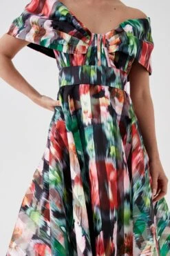 Coast Petite Bardot Midi Dress In Stripe Organza 10 Coast Petite Bardot Midi Dress In Stripe Organza -Simply Feminine Shop bcc05095 black xl 2