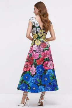 Coast Structured Twill Midi Dress With Pockets 13 Coast Structured Twill Midi Dress With Pockets -Simply Feminine Shop bcc05130 multi xl 5