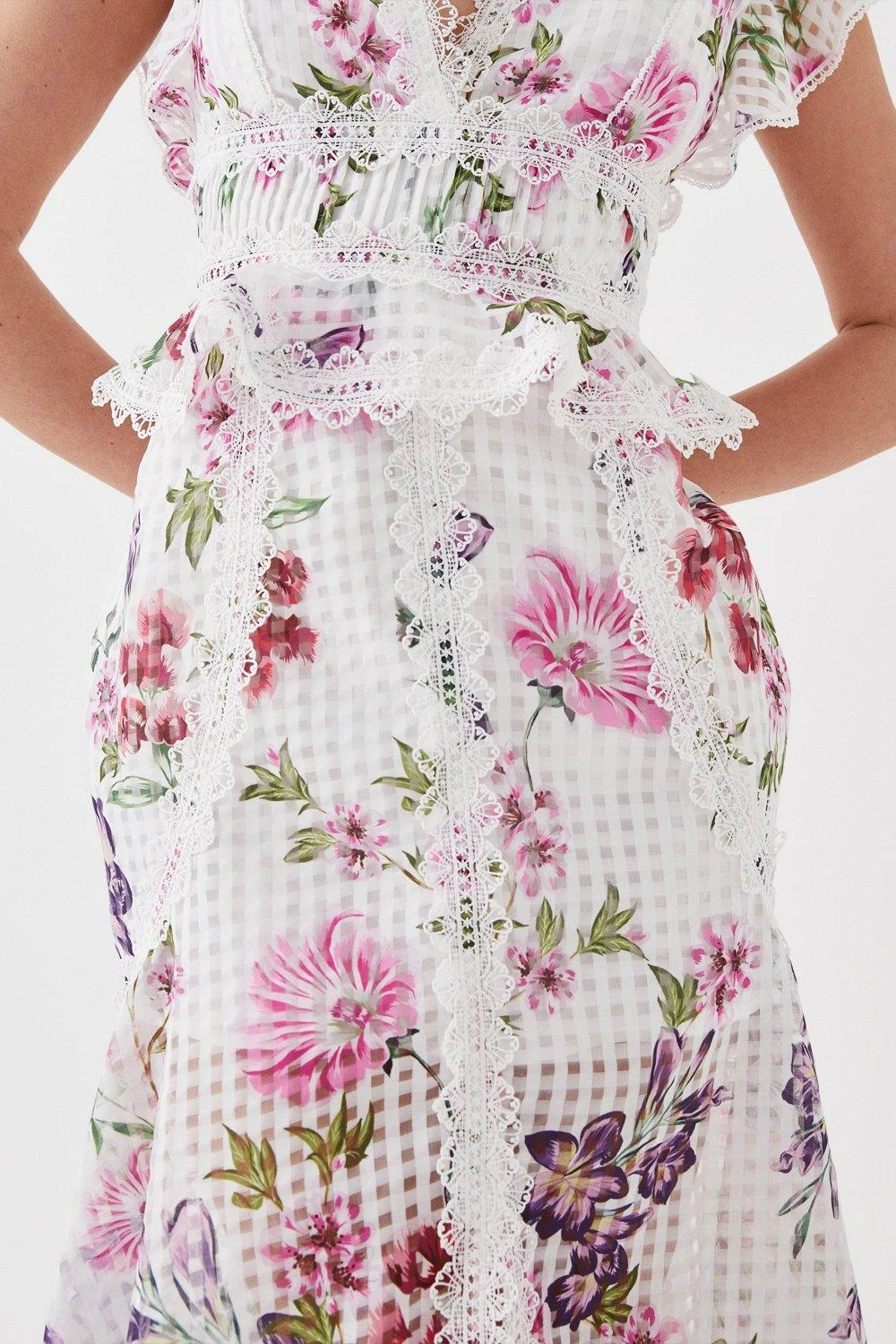 Coast Petite Fishtail Skirt Ruffle Organza Midi Dress 4 Coast Petite Fishtail Skirt Ruffle Organza Midi Dress - Image 2