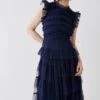 Coast Tulle Ruffle Bodice Tiered Midi Dress 2 Coast Tulle Ruffle Bodice Tiered Midi Dress -Simply Feminine Shop bcc05301 navy xl