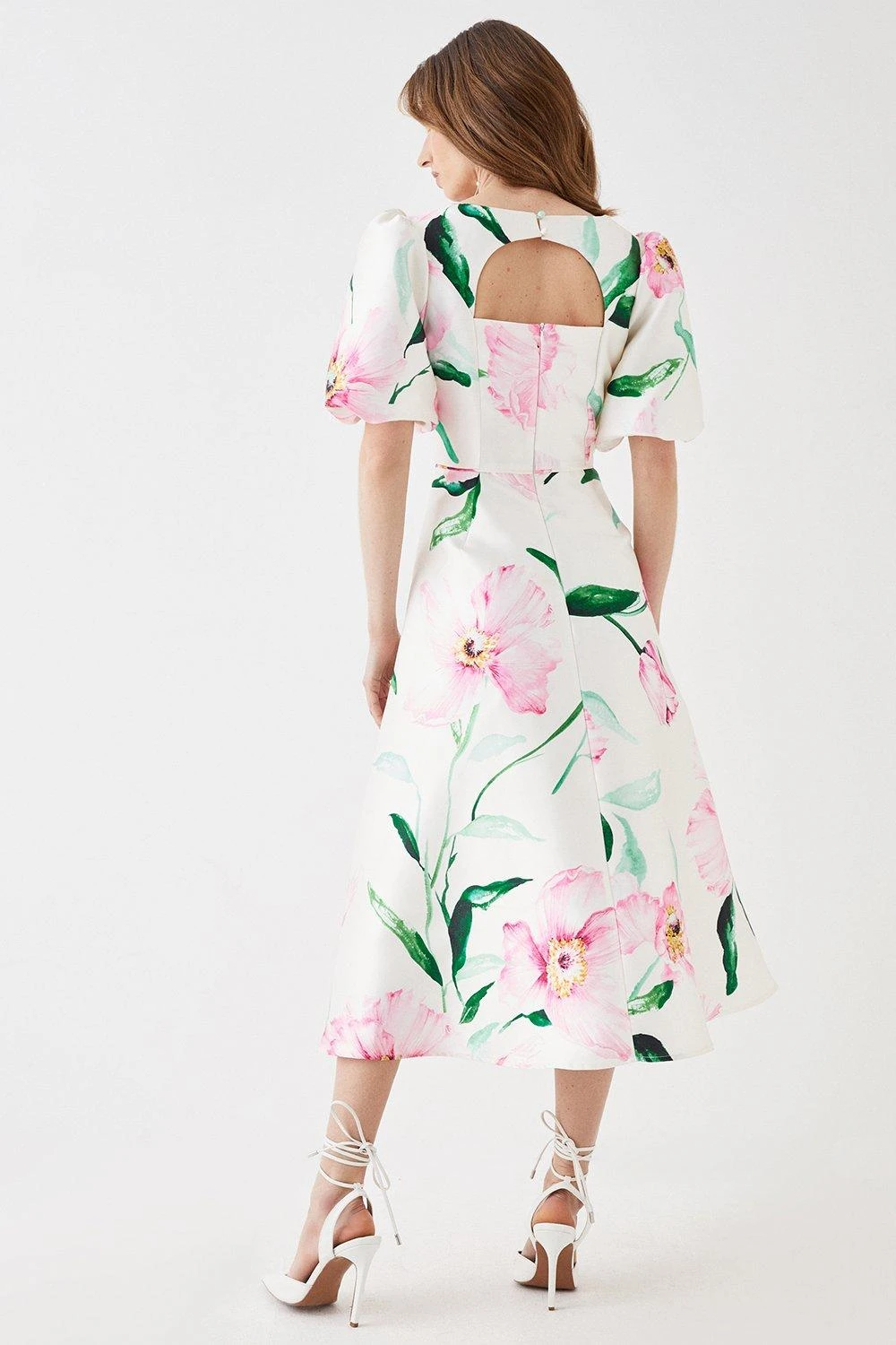 Coast Puff Sleeve Midi Dress With Buttons 5 Coast Puff Sleeve Midi Dress With Buttons - Image 3