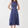 Coast Lazer Cut Scuba Full Skirt Midi Dress -Simply Feminine Shop bcc05380 navy xl