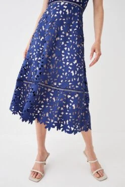 Coast Lazer Cut Scuba Full Skirt Midi Dress -Simply Feminine Shop bcc05380 navy xl 3