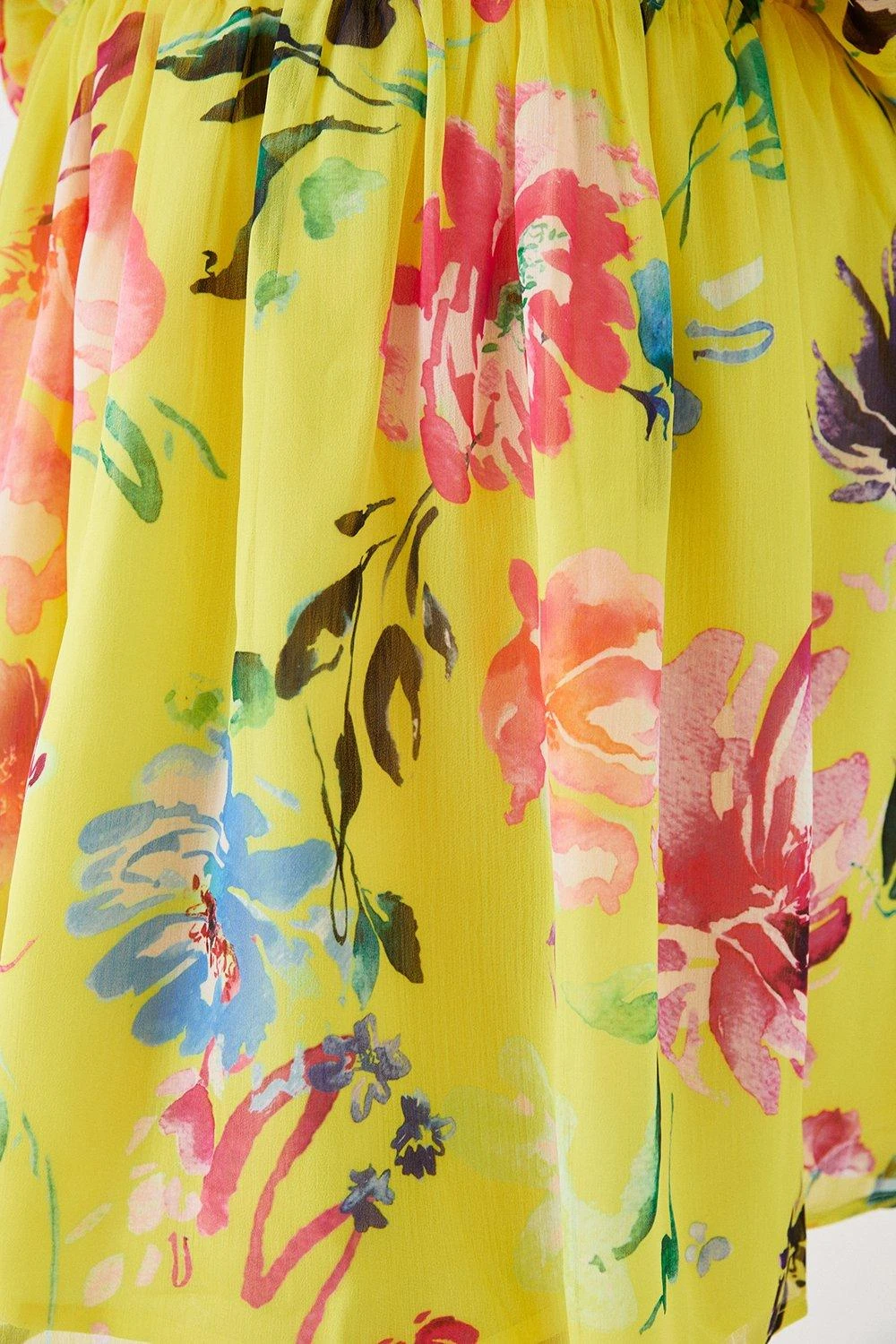 Coast Printed Volume Sleeve Blouson Mini Dress 5 Coast Printed Volume Sleeve Blouson Mini Dress - Image 3