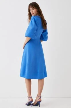Coast Cotton Twist Front Midi Dress 7 Coast Cotton Twist Front Midi Dress -Simply Feminine Shop bcc05419 cobalt xl 2
