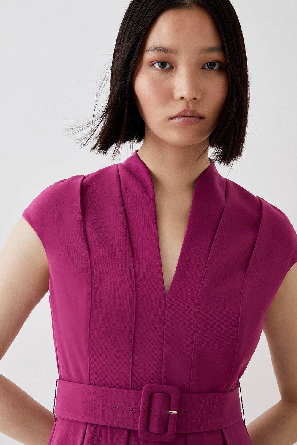 Coast Belted Full Skirt Midi Dress 4 Coast Belted Full Skirt Midi Dress - Image 2