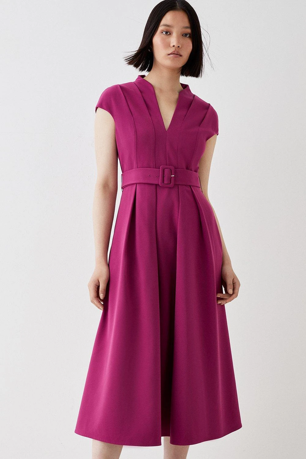 Coast Belted Full Skirt Midi Dress 5 Coast Belted Full Skirt Midi Dress - Image 3