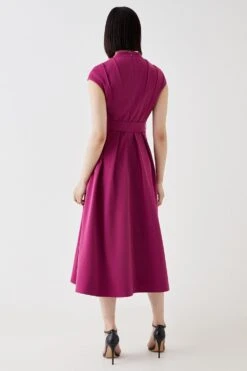 Coast Belted Full Skirt Midi Dress 9 Coast Belted Full Skirt Midi Dress -Simply Feminine Shop bcc05482 pink xl 3