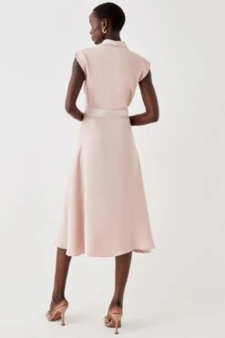 Coast Sleeveless Tux Wrap Fluid Midi Dress -Simply Feminine Shop bcc05484 blush xl 3