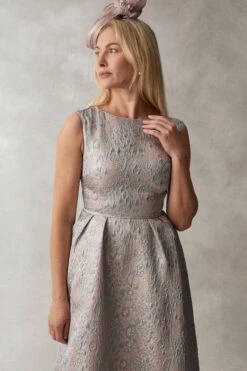 Coast Premium Metallic Jacquard Midi Dress 6 Coast Premium Metallic Jacquard Midi Dress -Simply Feminine Shop bcc05491 rose20gold xl 1