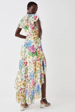 Coast Printed Cape Wrap Midi Dress 9 Coast Printed Cape Wrap Midi Dress -Simply Feminine Shop bcc05494 multi xl 3