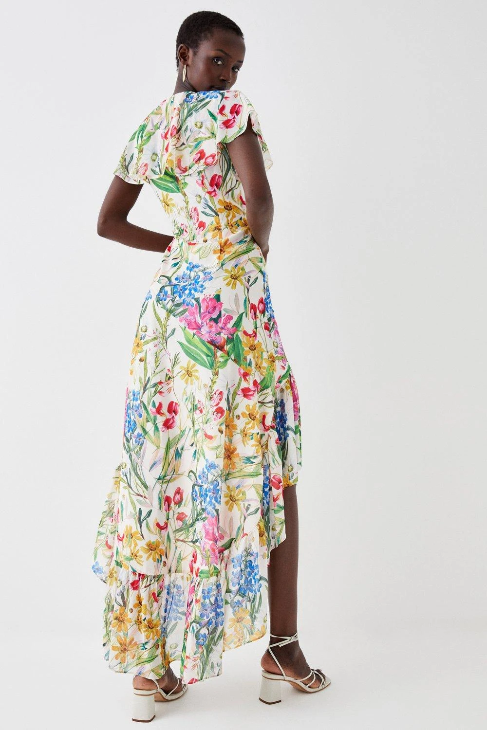 Coast Printed Cape Wrap Midi Dress 6 Coast Printed Cape Wrap Midi Dress - Image 4