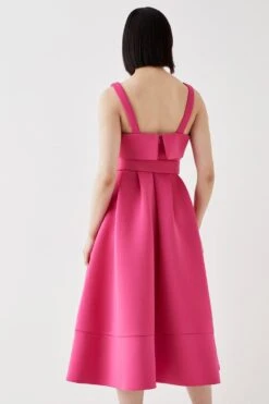 Coast Cami Top Full Skirt Scuba Midi Dress 7 Coast Cami Top Full Skirt Scuba Midi Dress -Simply Feminine Shop bcc05500 pink xl 2