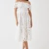 Coast Bardot Lace Midi Dress 2 Coast Bardot Lace Midi Dress -Simply Feminine Shop bcc05521 white xl