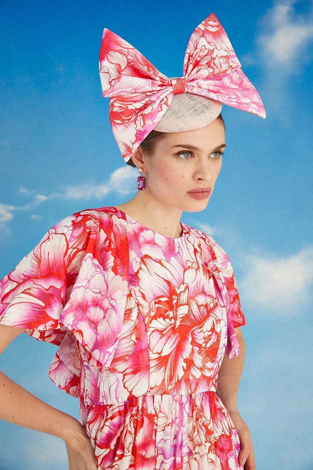 Coast Lisa Tan Printed Ruffle Sleeve Midi Dress 6 Coast Lisa Tan Printed Ruffle Sleeve Midi Dress - Image 4