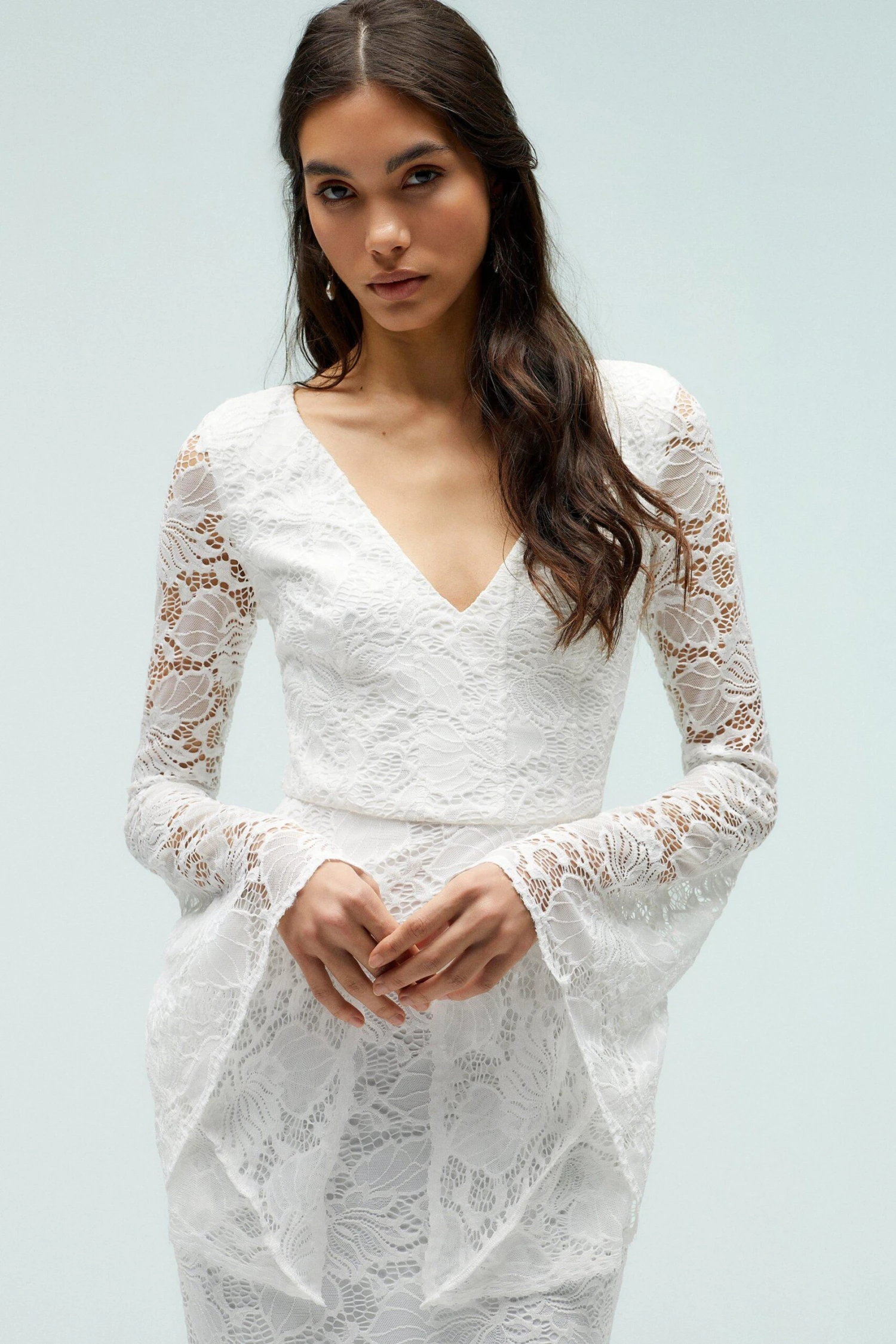 Coast Petite Kimono Sleeve Boho Lace Dress With Train 7 Coast Petite Kimono Sleeve Boho Lace Dress With Train - Image 5