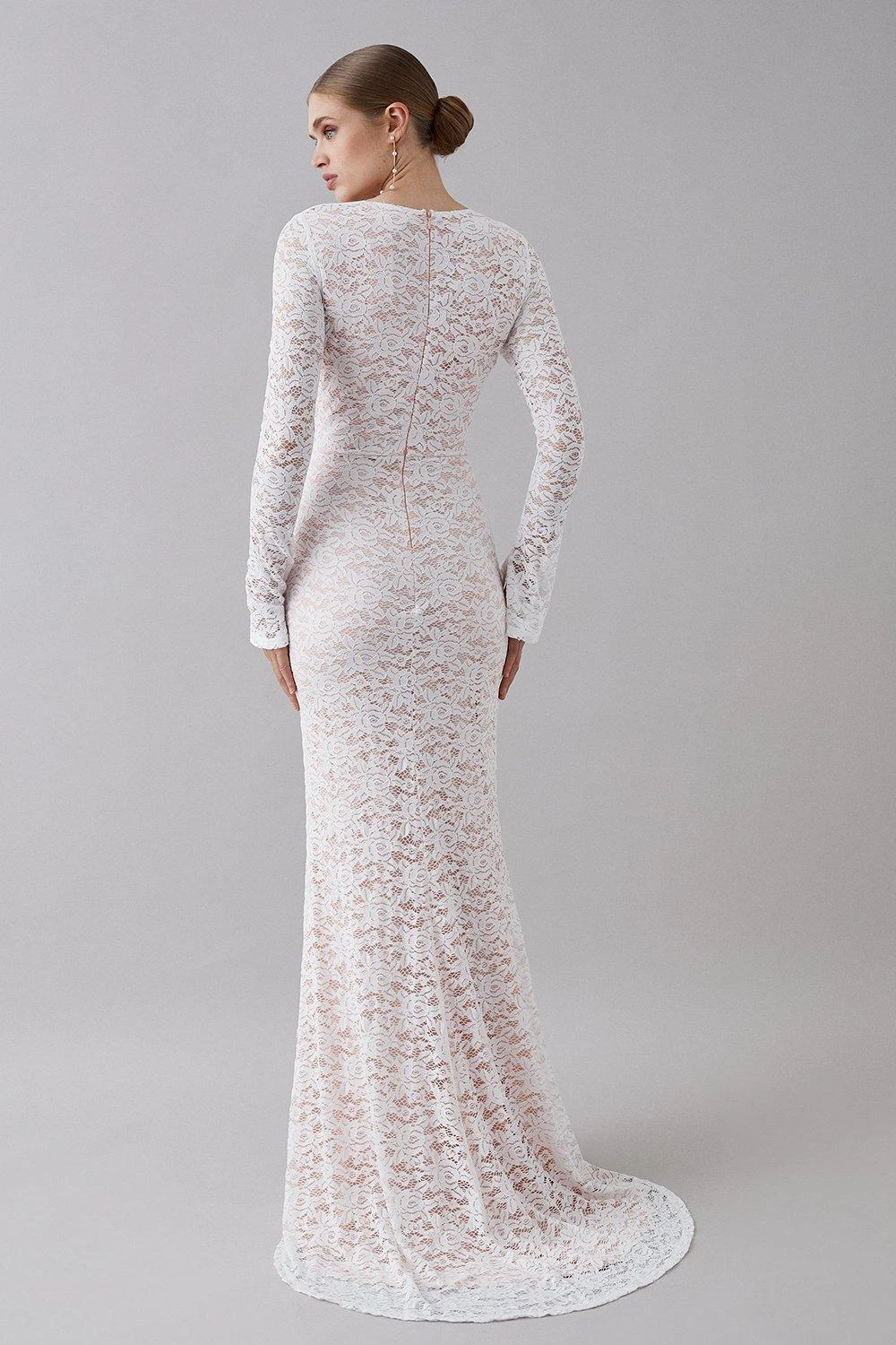 Coast Long Sleeve Boho Lace Keyhole Wedding Dress 5 Coast Long Sleeve Boho Lace Keyhole Wedding Dress - Image 3