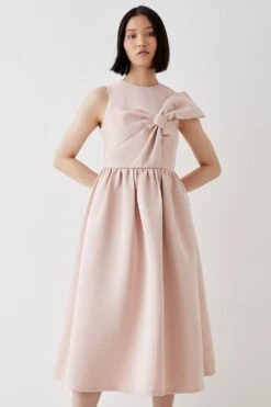Coast Bow Detail Midi Dress -Simply Feminine Shop bcc05594 blush xl 2