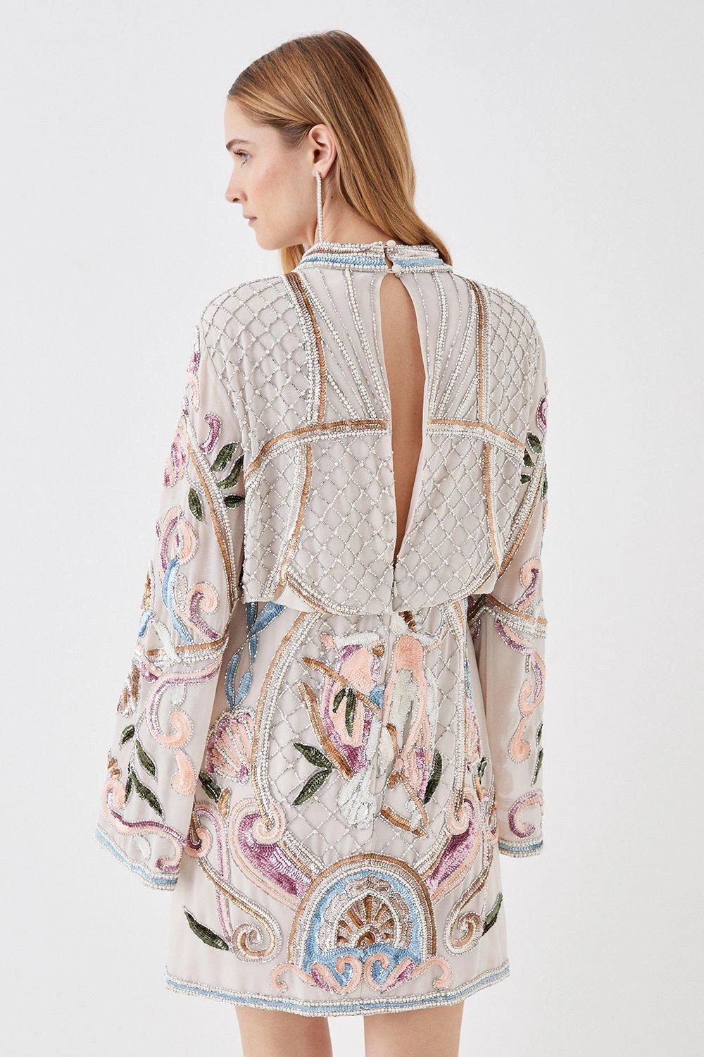 Coast The Collector Hand Embellished Mini Dress With Long Sleeve 6 Coast The Collector Hand Embellished Mini Dress With Long Sleeve - Image 5