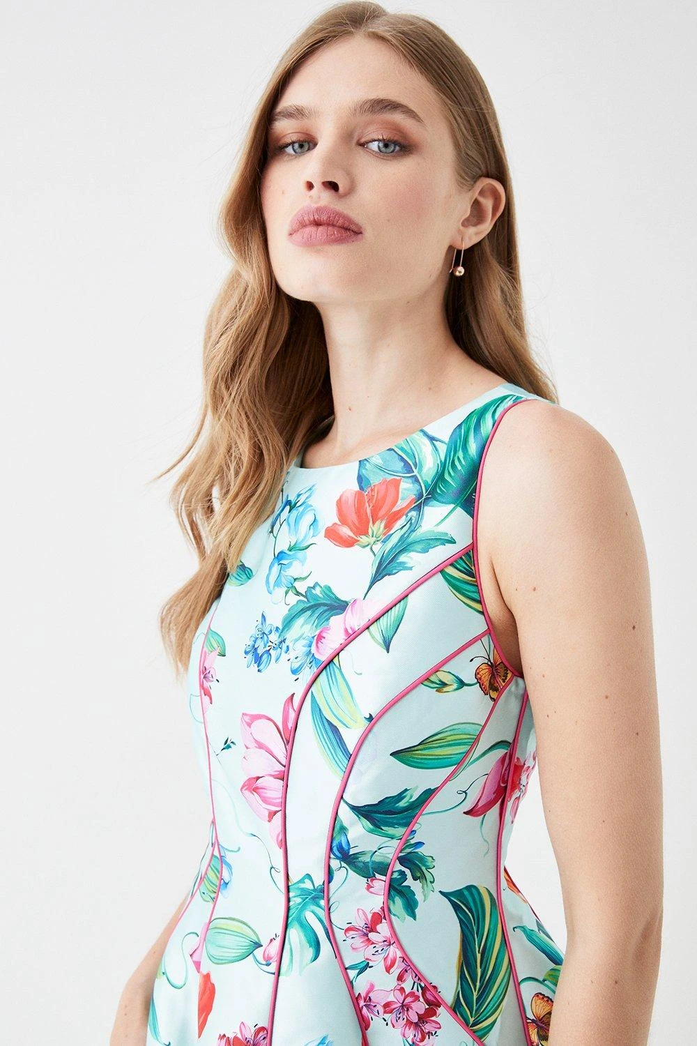 Coast Seam Detail Twill Midi Dress 4 Coast Seam Detail Twill Midi Dress - Image 2