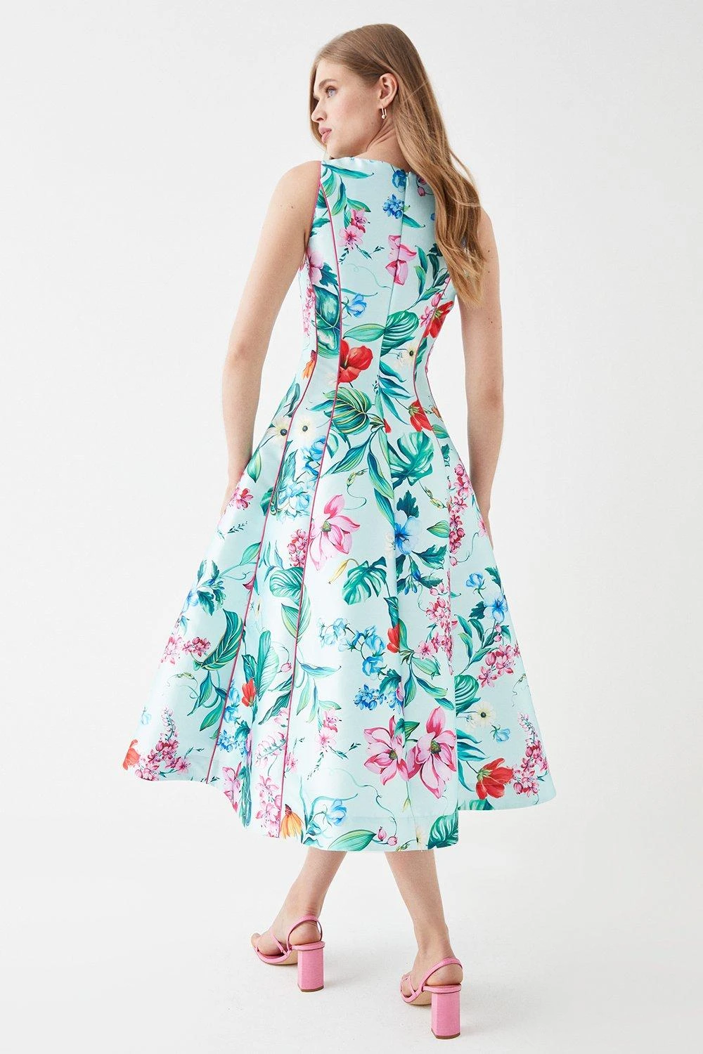 Coast Seam Detail Twill Midi Dress 5 Coast Seam Detail Twill Midi Dress - Image 3