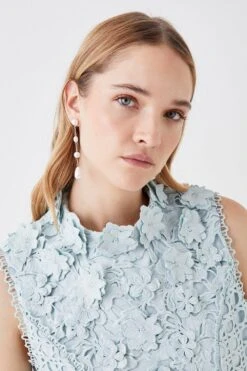 Coast The Collector Applique Lace Mini Dress 9 Coast The Collector Applique Lace Mini Dress -Simply Feminine Shop bcc05711 blue xl 2