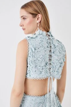 Coast The Collector Applique Lace Mini Dress 10 Coast The Collector Applique Lace Mini Dress -Simply Feminine Shop bcc05711 blue xl 3