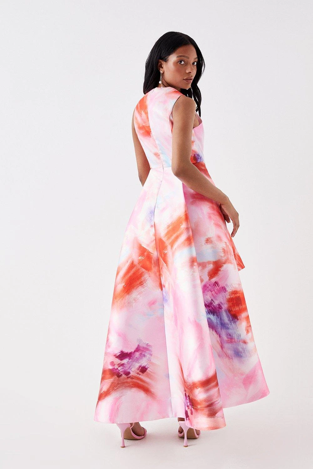 Coast Petite Dip Hem Twill Midi Dress 5 Coast Petite Dip Hem Twill Midi Dress - Image 3