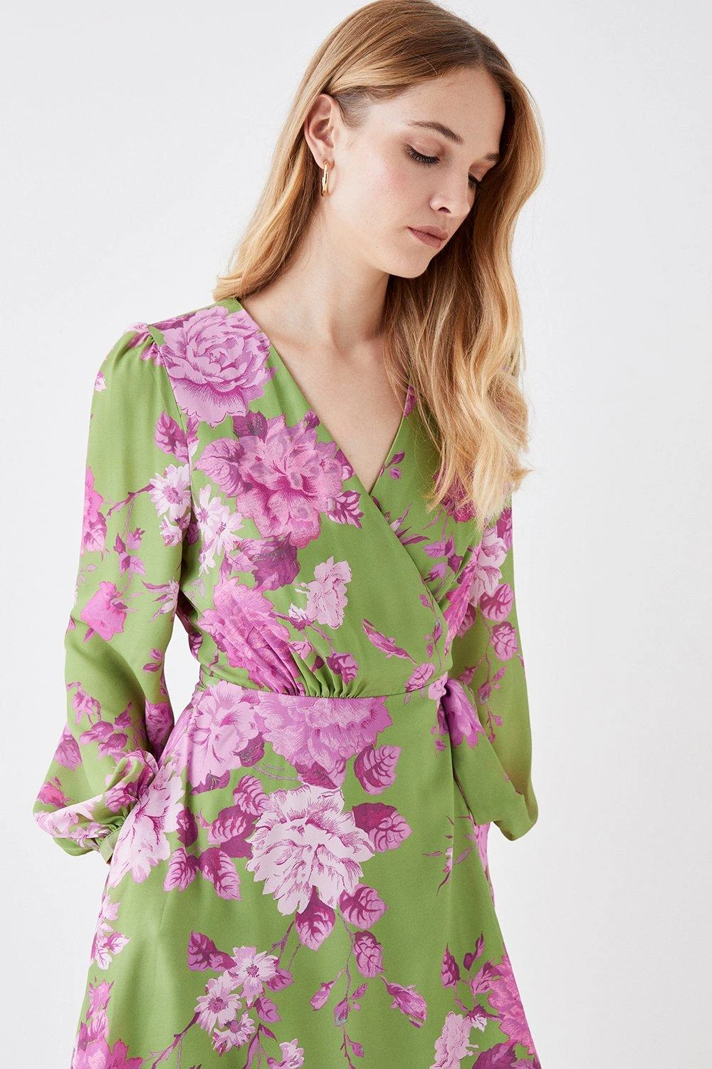 Coast Printed Long Sleeve Wrap Dress 5 Coast Printed Long Sleeve Wrap Dress - Image 3