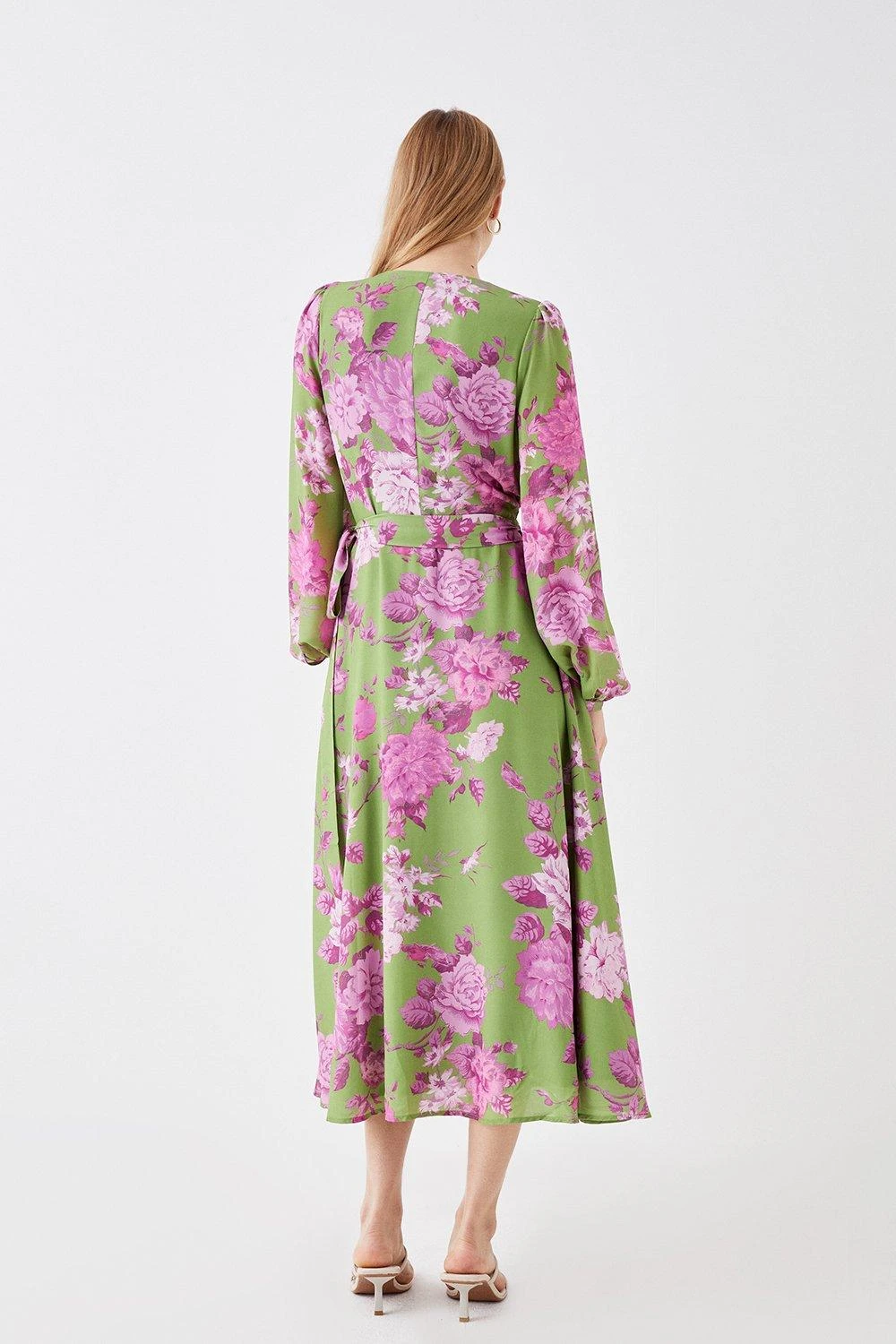 Coast Printed Long Sleeve Wrap Dress 6 Coast Printed Long Sleeve Wrap Dress - Image 4