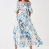 Coast Jacquard Frill Bardot Midi Dress