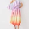 Coast Sunset Ombre Print Cotton Midi Dress 1 Coast Sunset Ombre Print Cotton Midi Dress -Simply Feminine Shop bcc05771 multi xl
