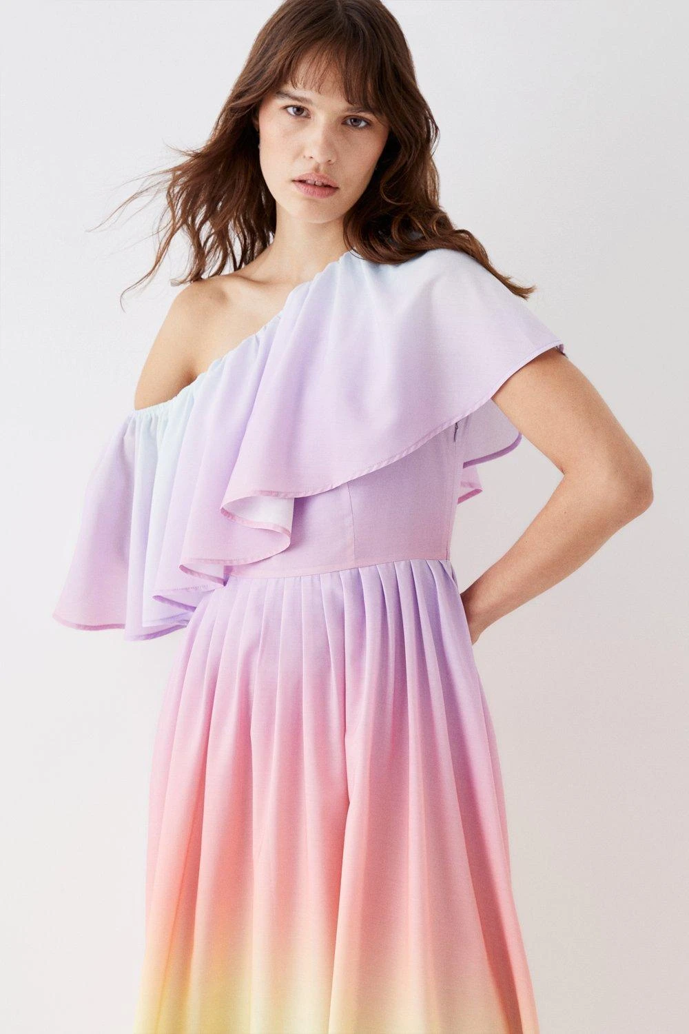Coast Sunset Ombre Print Cotton Midi Dress 4 Coast Sunset Ombre Print Cotton Midi Dress - Image 2
