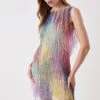 Coast Mini Rainbow Embellished Fringe Dress -Simply Feminine Shop bcc05823 multi xl