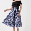 Coast Ponte Top Organza Skirt Midi Dress 2 Coast Ponte Top Organza Skirt Midi Dress -Simply Feminine Shop bcc05853 black xl