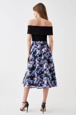 Coast Ponte Top Organza Skirt Midi Dress 8 Coast Ponte Top Organza Skirt Midi Dress -Simply Feminine Shop bcc05853 black xl 2
