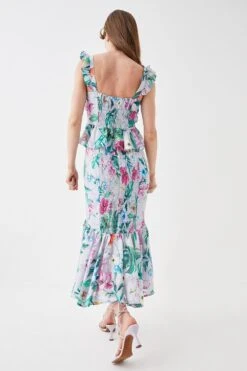 Coast Twist Front Georgette Jacquard Midi Dress 8 Coast Twist Front Georgette Jacquard Midi Dress -Simply Feminine Shop bcc05857 grey xl 2