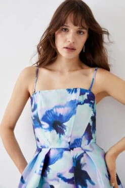 Coast Satin Twill Strapless Midi Dress -Simply Feminine Shop bcc05859 blue xl 4